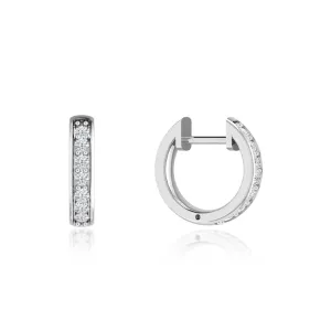 ASPEN - Petite Grain Set Lab Diamond Earrings 18k White Gold