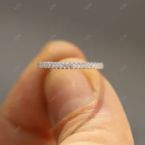 0.15CTW White Gold CVD Diamond Wedding Band