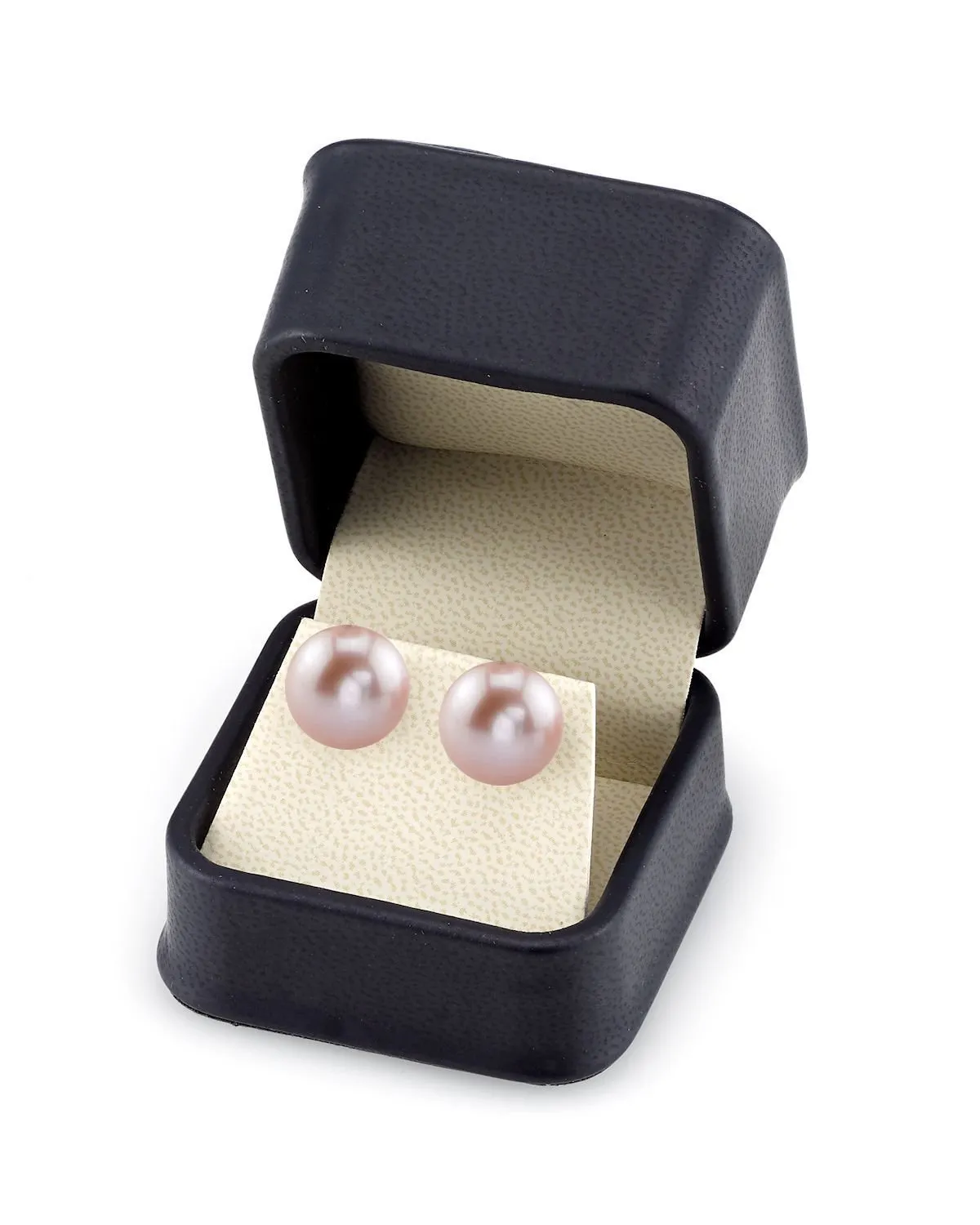 12mm Pink Freshwater Round Pearl Stud Earrings