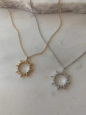 14K Gold Dipped Sun Burst Necklace