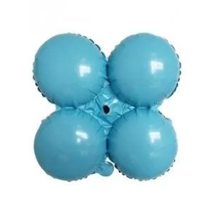 17" Baby Blue Quad Mylar Balloon