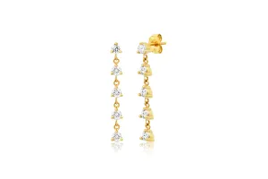 5 Diamond Dangle Earrings