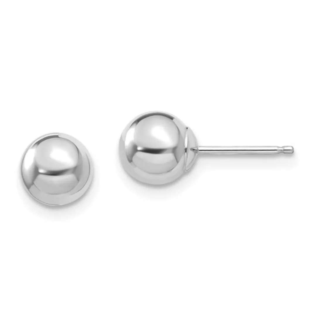 6mm Gold Ball Stud Earrings