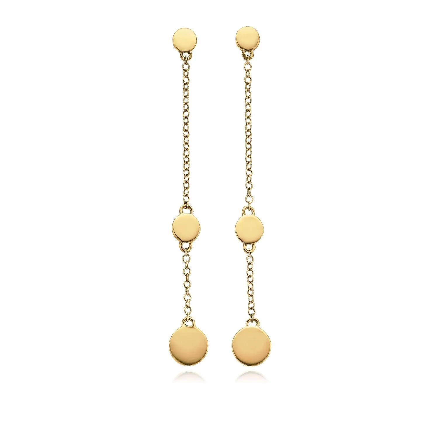 9ct Yellow Gold Chain Drops Earrings