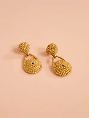 Alemais Luna Rope Earrings in Gold