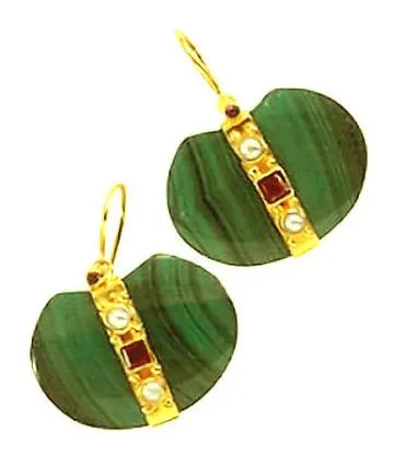 Alexandra Malachite Earrings