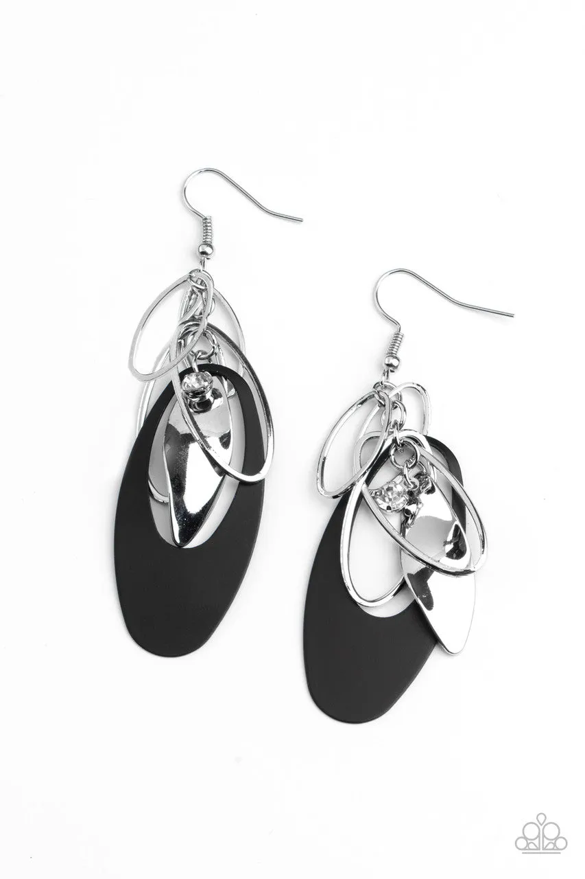 Ambitious Allure Black Paparazzi Earrings