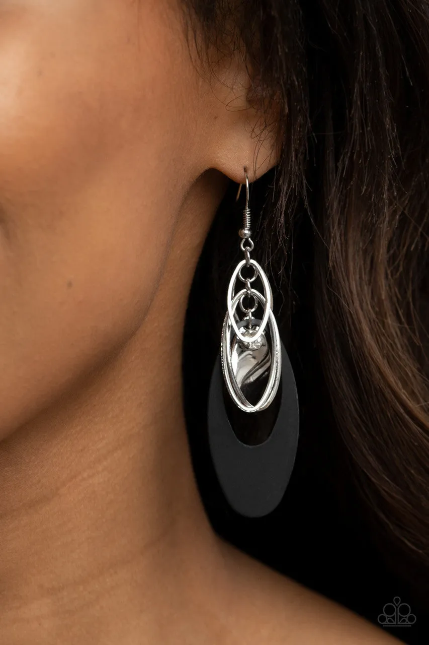 Ambitious Allure Black Paparazzi Earrings