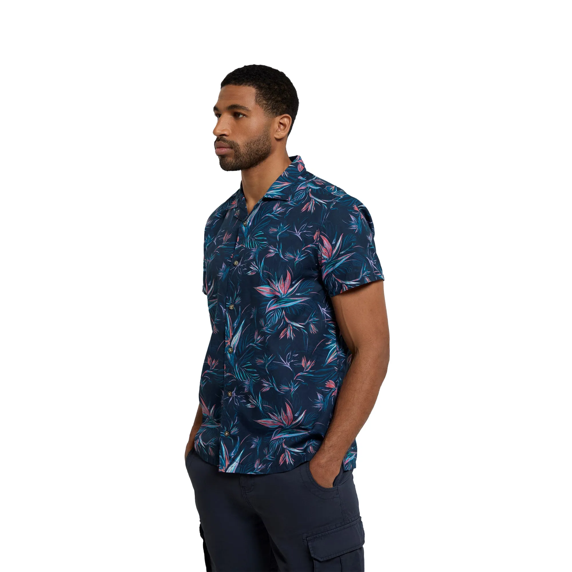 Animal Mens Will Floral Organic Cotton Shirt