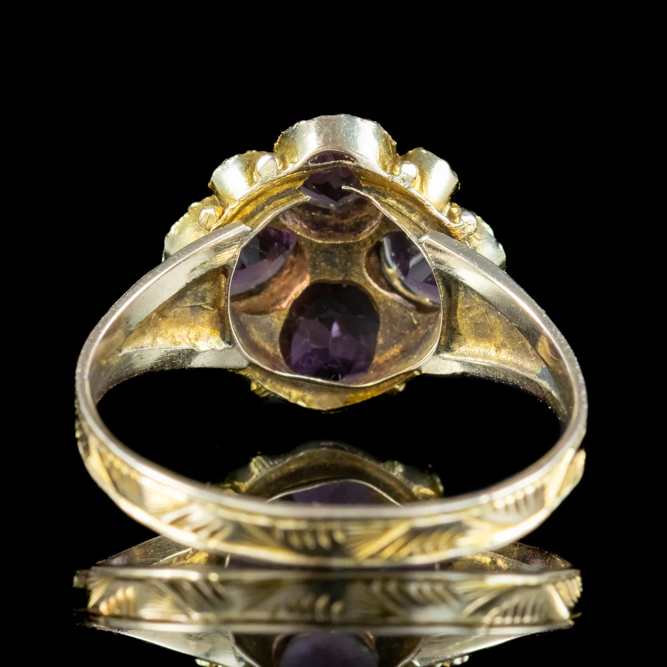 Antique Victorian Suffragette Cluster Ring Dated 1900