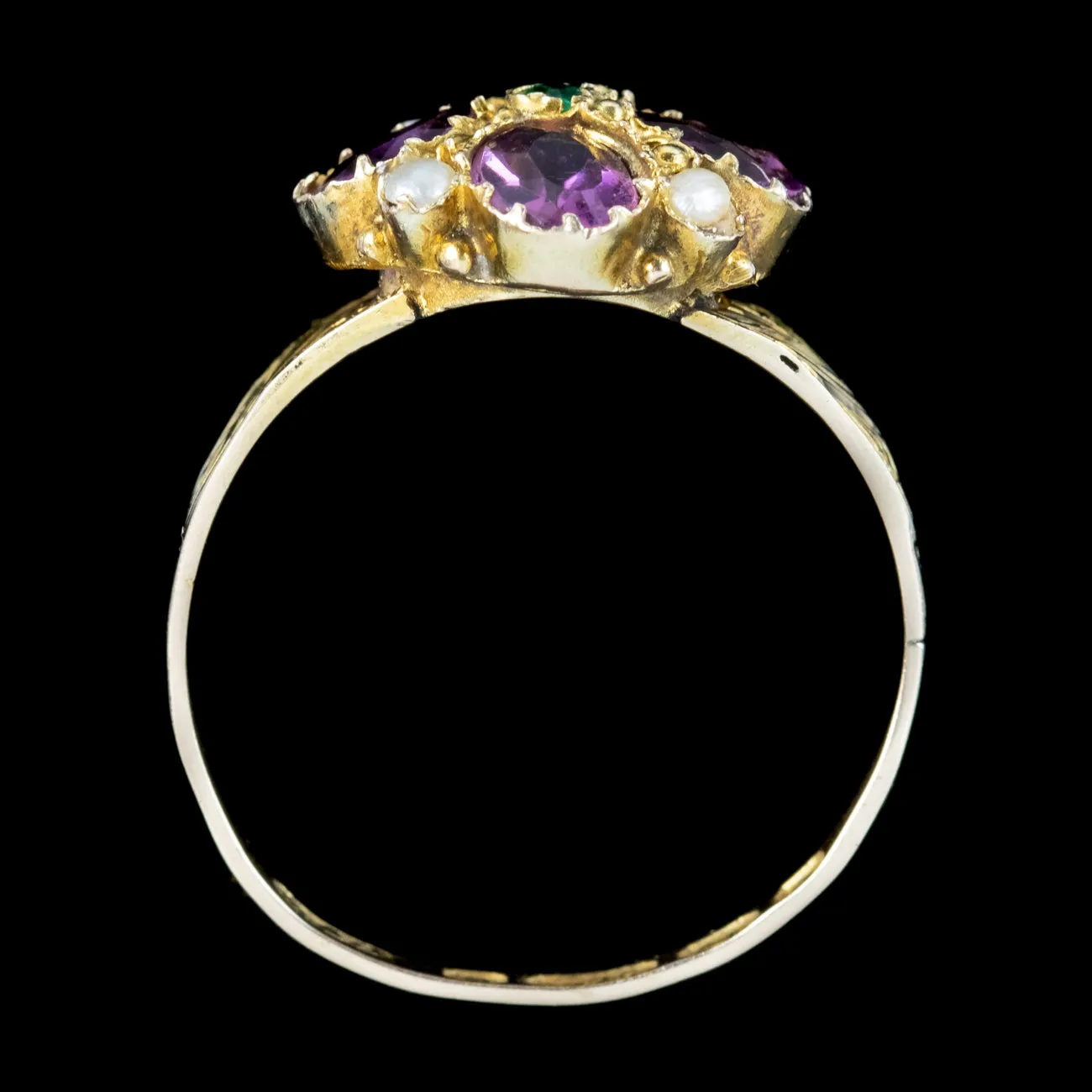 Antique Victorian Suffragette Cluster Ring Dated 1900