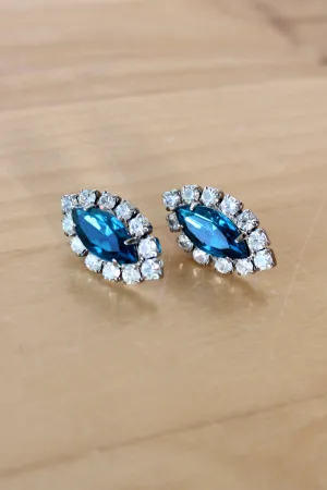 Aqua Crystal Studs