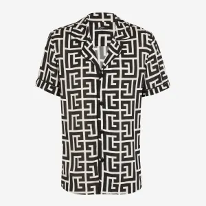 Balmain Monogram Printed Pyjama Shirt