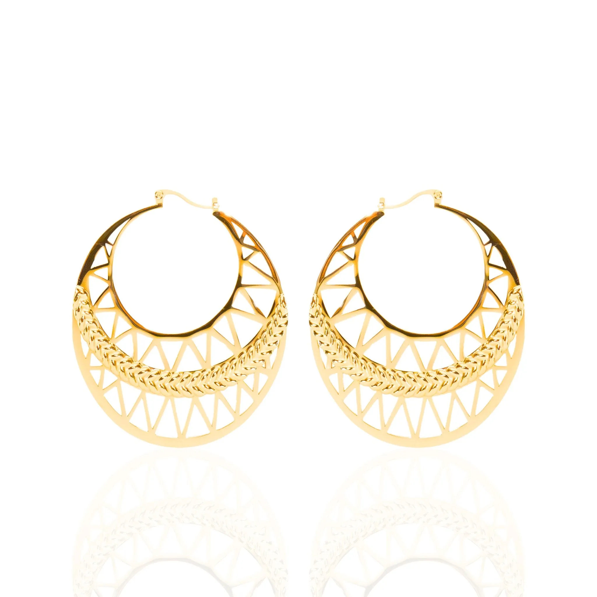 Braelynn 14k Braided Hoops