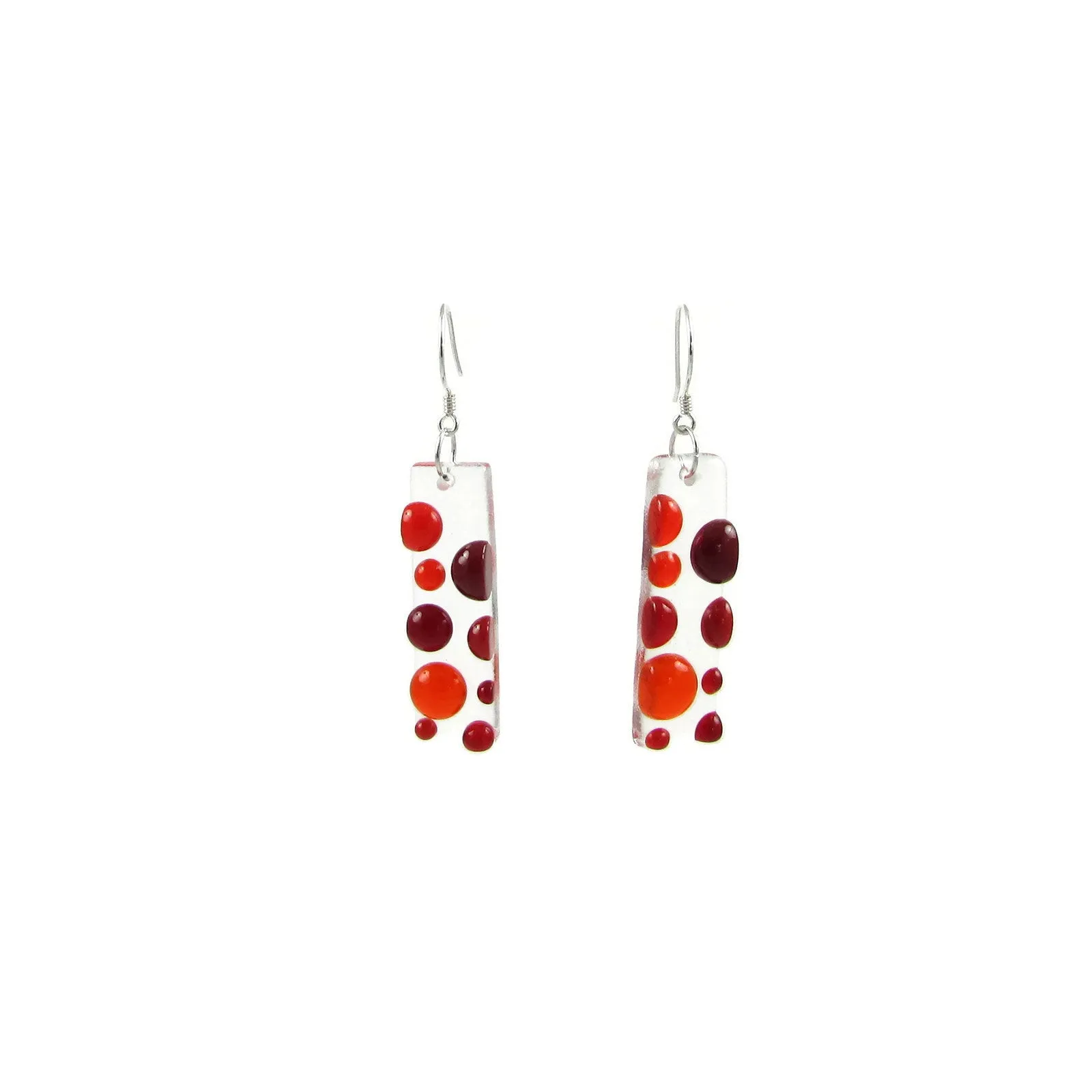 Bubbles Glass Earrings - Black