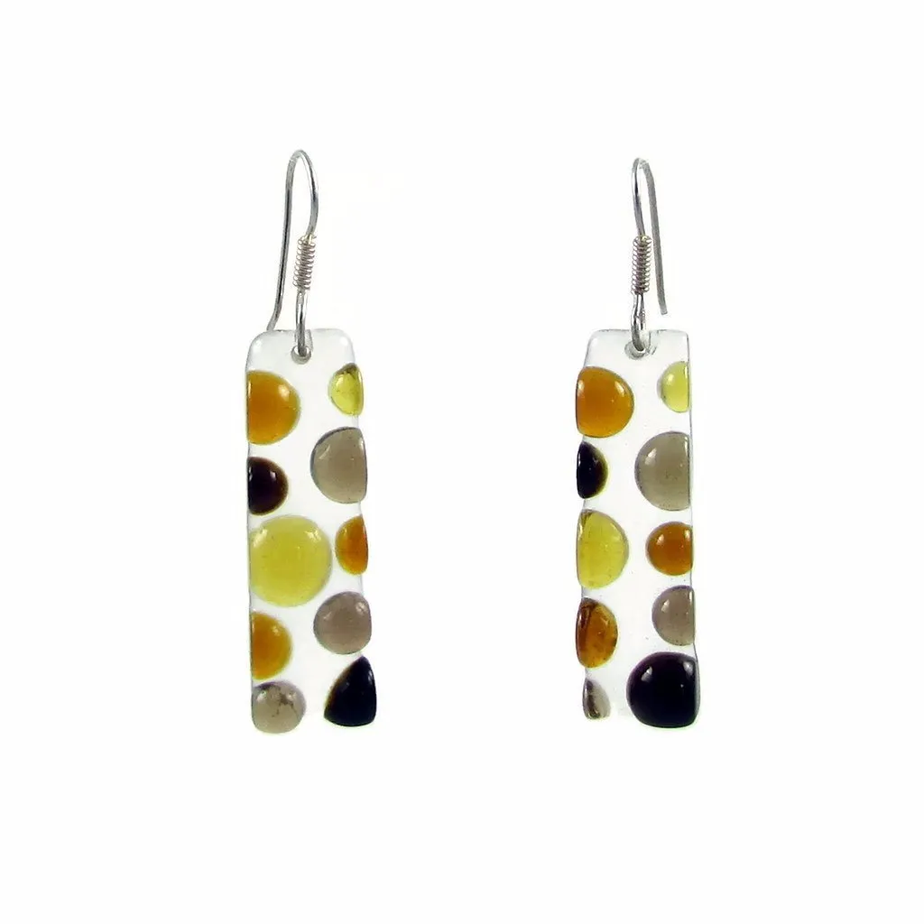 Bubbles Glass Earrings - Orange