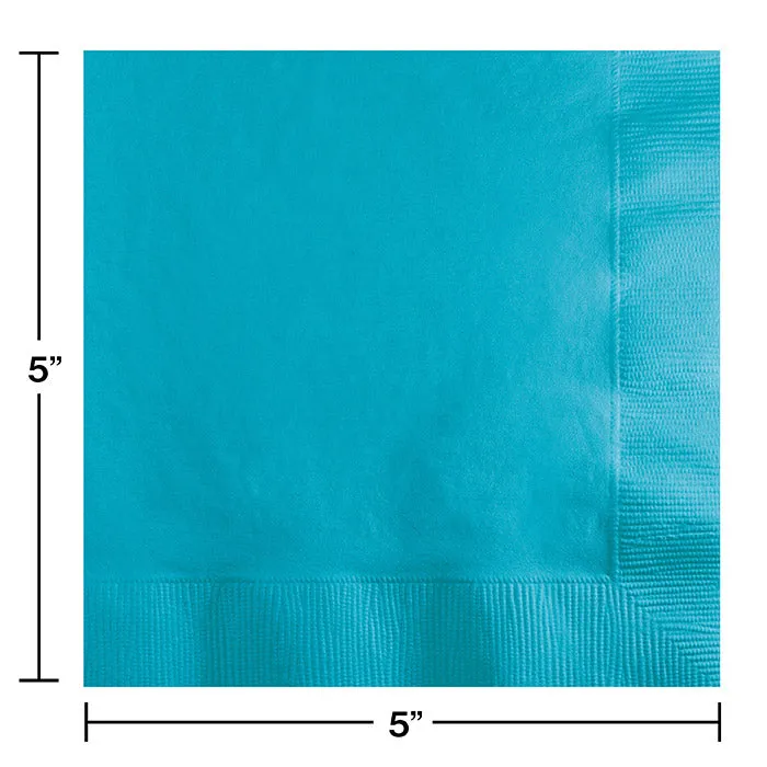 Bulk Bermuda Blue 2 Ply Beverage Napkins (600 per Case)