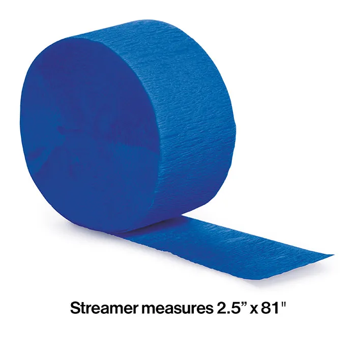 Bulk Cobalt Blue Crepe Streamer 81 ft (12 per Case)