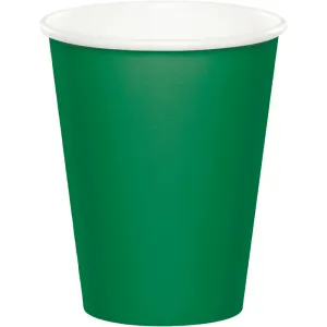 Bulk Emerald Green 9 oz Hot & Cold Paper Cups (240 per Case)