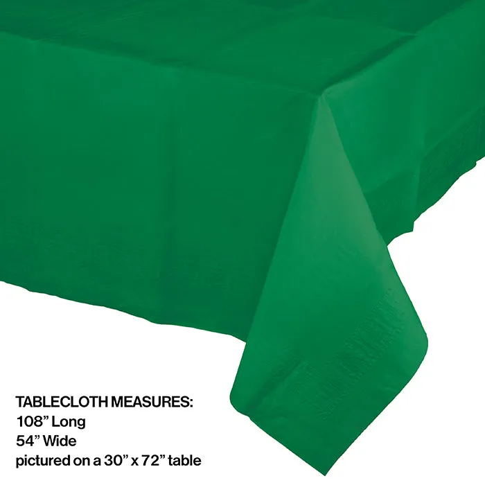 Bulk Emerald Green Paper Table Covers 54" x 108" (6 per Case)