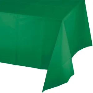 Bulk Emerald Green Plastic Table Covers 54 inch x 108 inch (12 per Case)