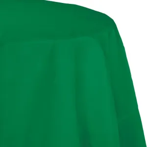 Bulk Emerald Green Round Paper Table Covers 82 inch (12 per Case)