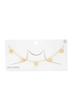 Butterfly Charm Gold Dipped Necklace