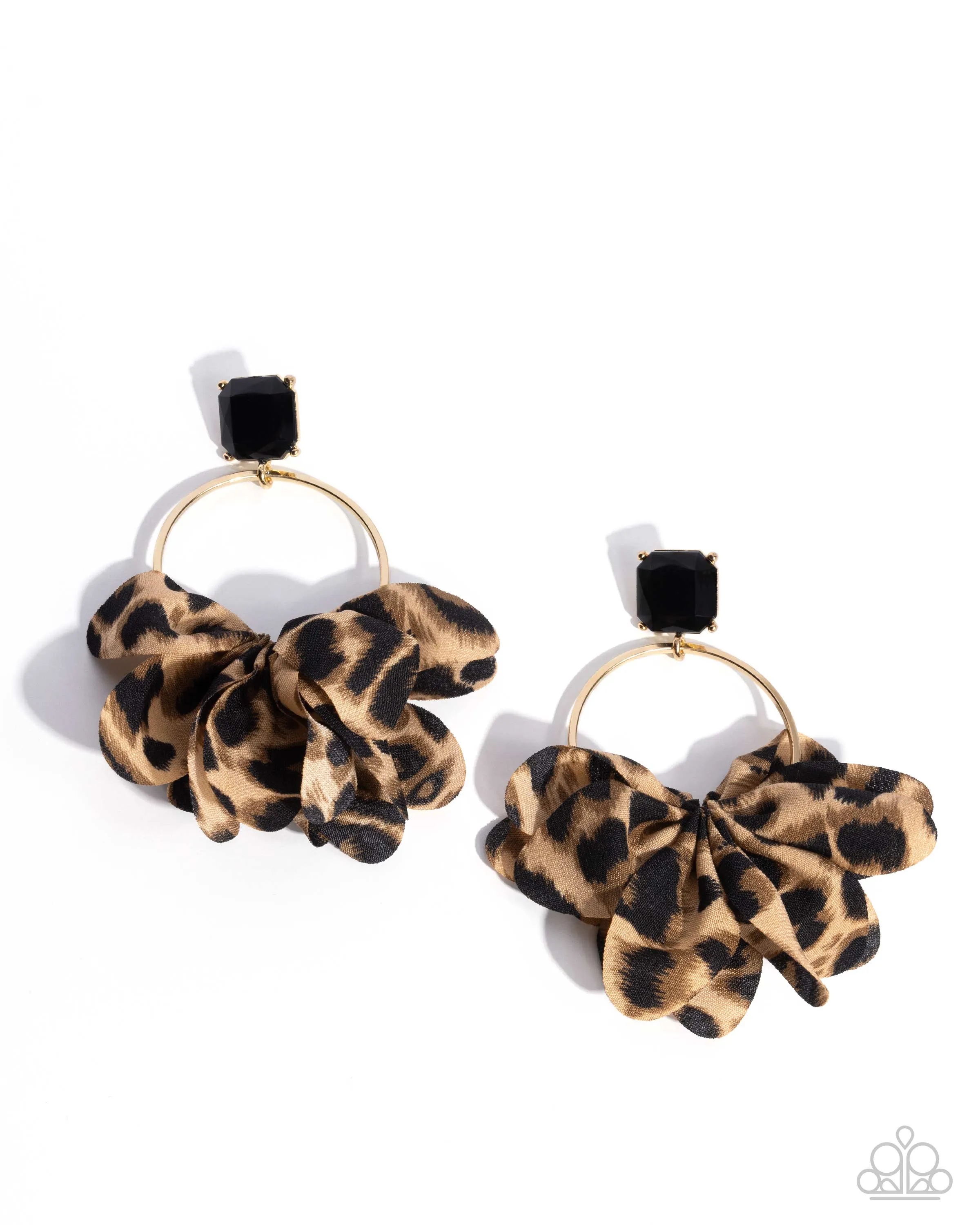 Charming Cheetah - Gold/Black Paparazzi Earrings