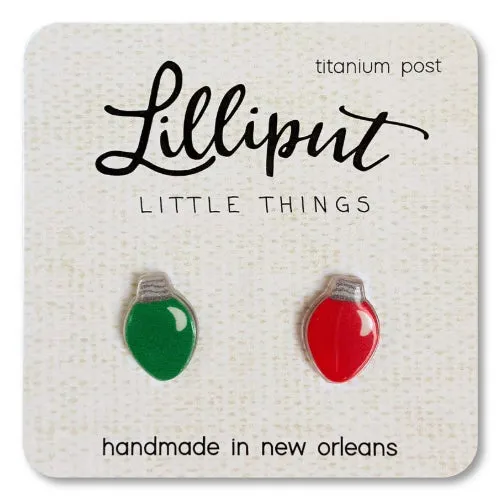 Christmas Light Bulb: Earrings - Lilliput Little Things