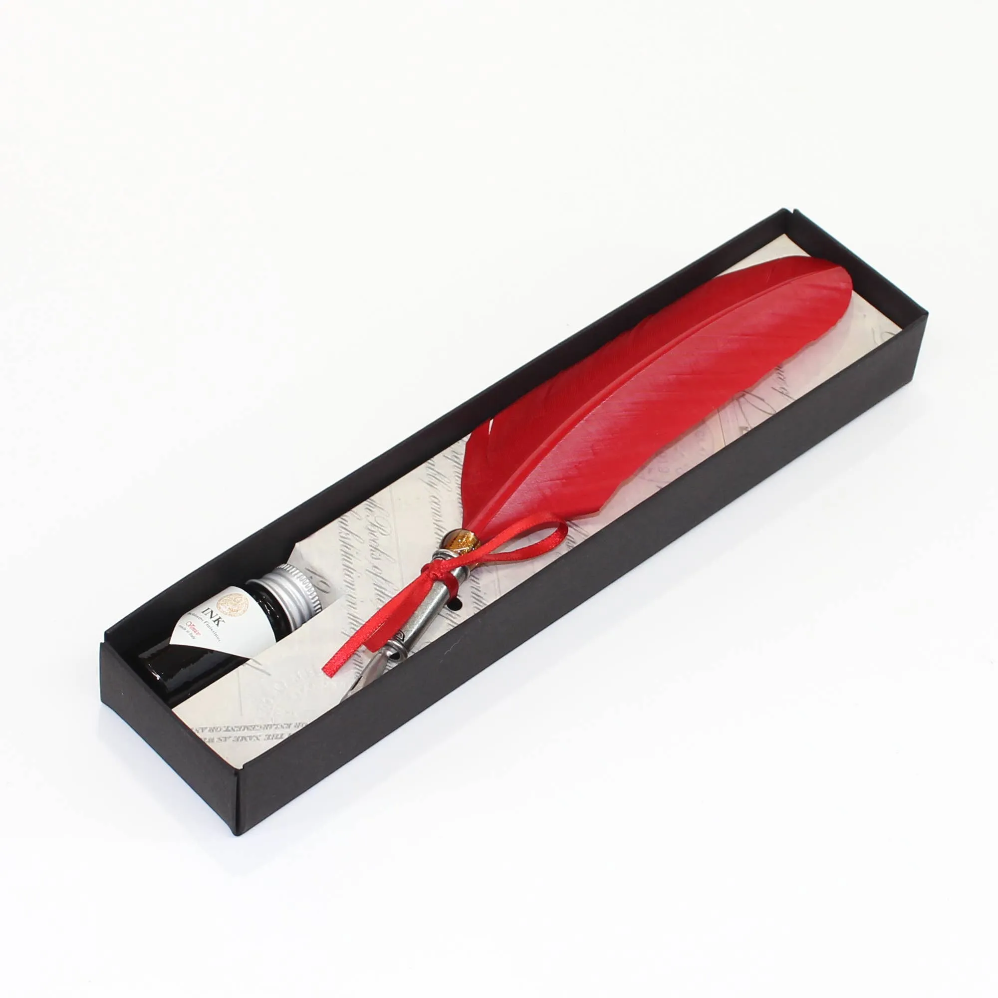 Classic Feather Calligraphy Dip Pen - Red