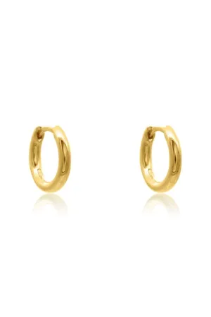 Classic Huggie Earrings Sterling Silver 14K EOL Gold Plated