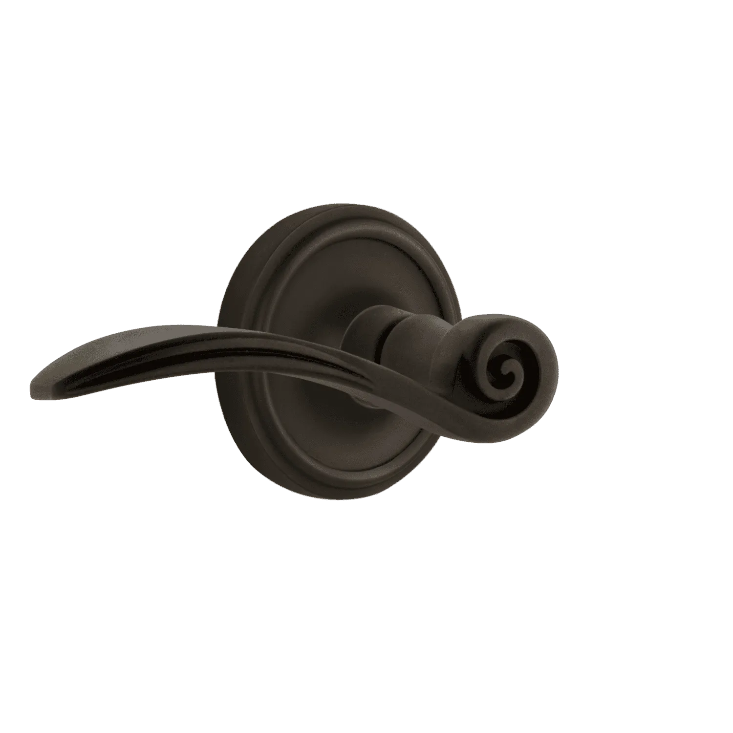 Classic Rosette with Swan Lever in Oil-Rubbed Bronze