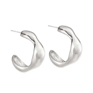 Contour Hoops - Silver