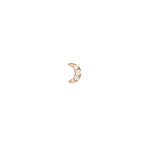 Crystal Moon Stud Gold