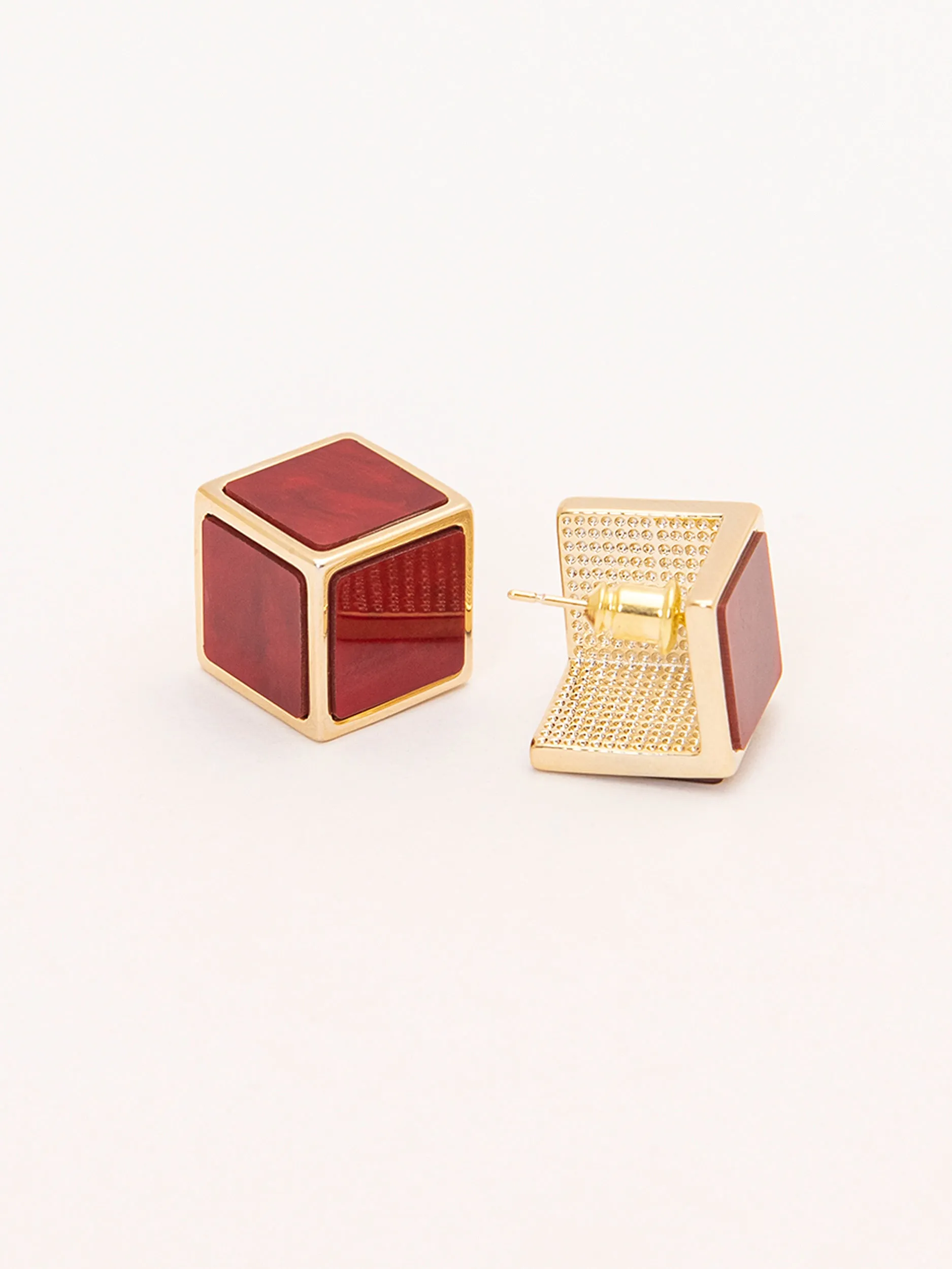 Cube Stud Earrings