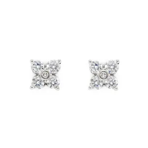 Diamond Earrings in White Gold