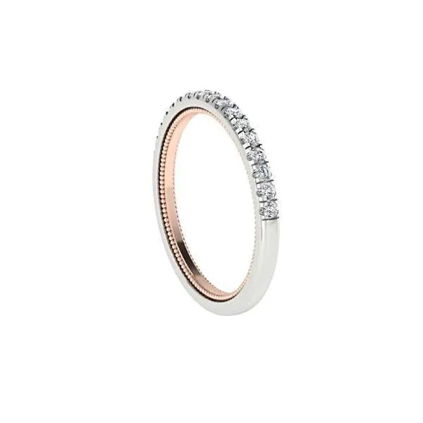 Diamond half eternity ring white gold 18K