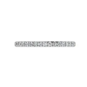 Diamond half eternity ring white gold 18K