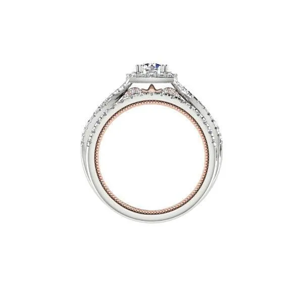 Diamond half eternity ring white gold 18K