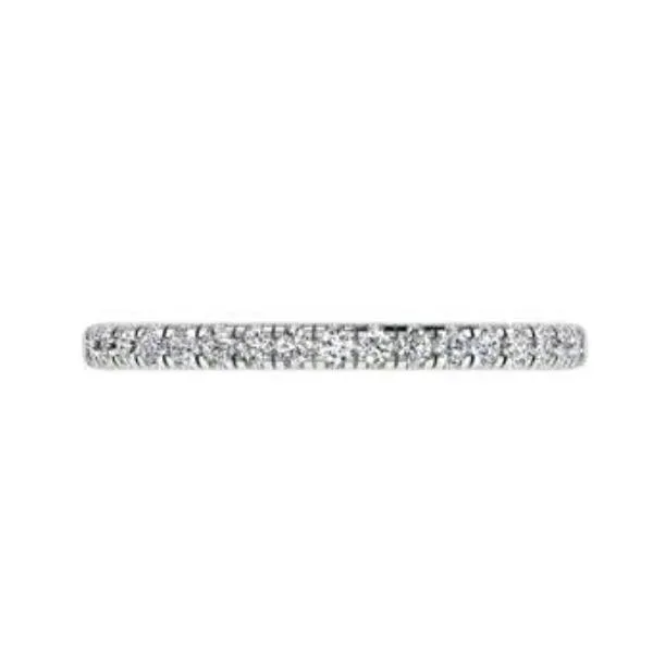 Diamond half eternity ring white gold 18K