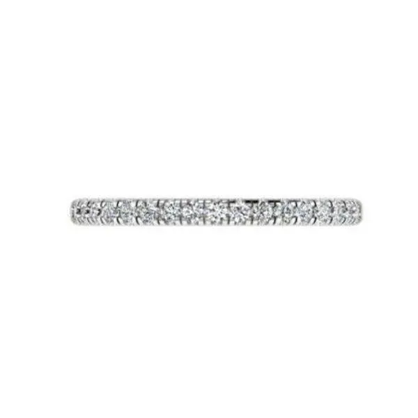 Diamond half eternity ring white gold 18K