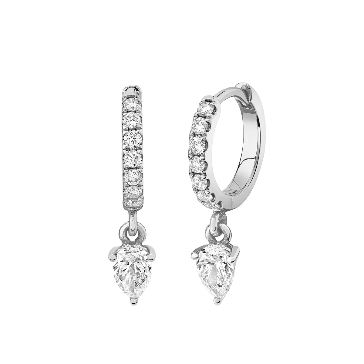 Diamond Water Drop Goddess Hoops