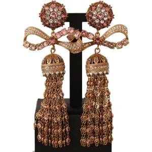 Dolce & Gabbana Elegant Antique Gold Bow Earrings