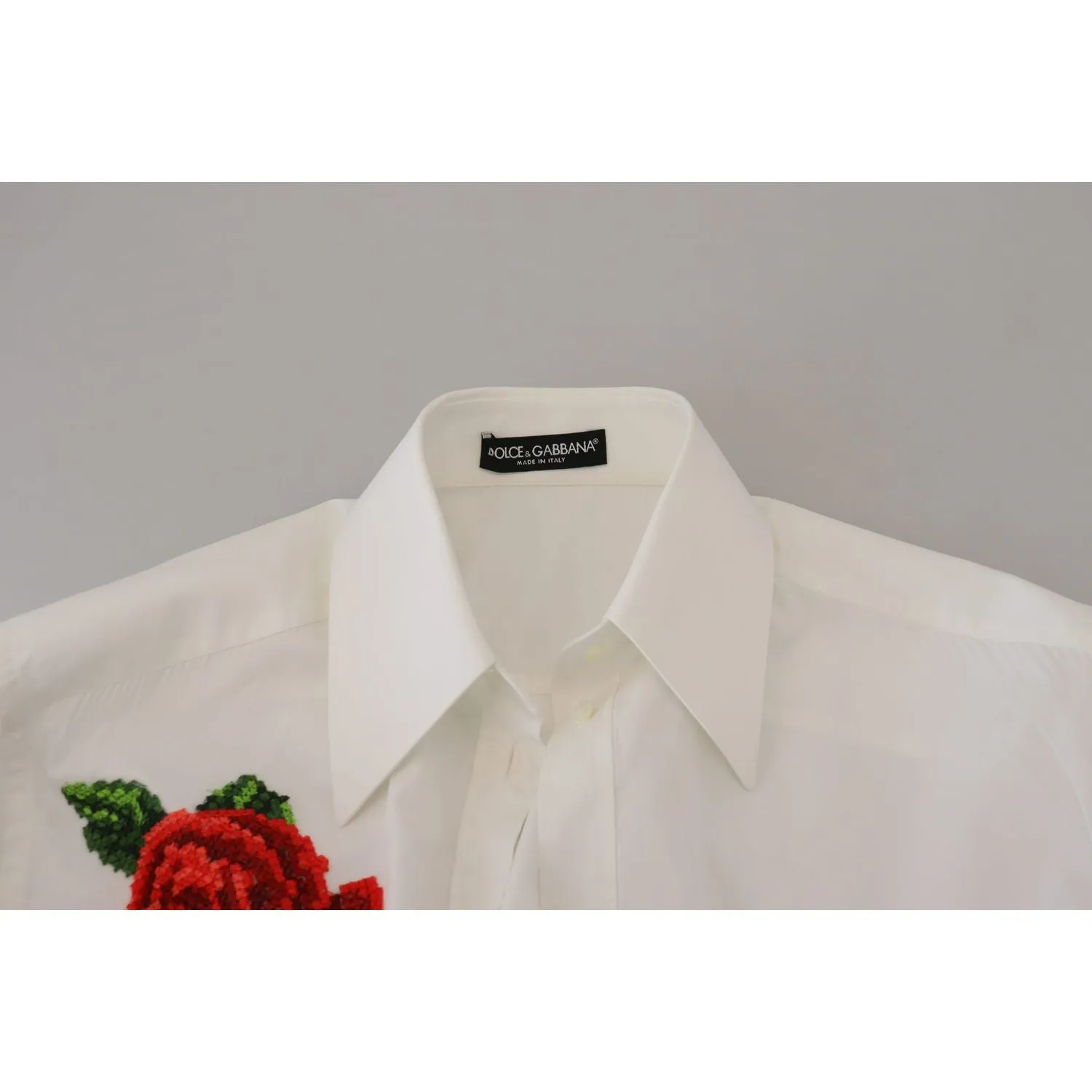 Dolce & Gabbana Elegant Floral Embroidered Silk Blend Shirt