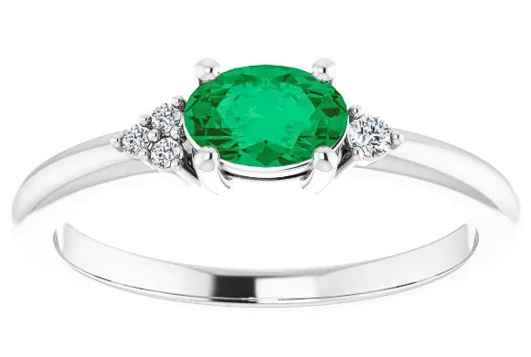 Emerald Oval Ring