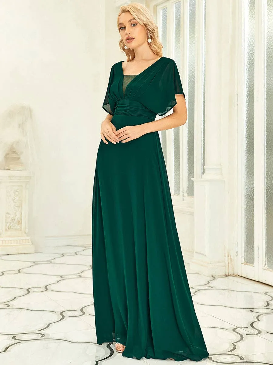 Ever-Pretty - A-Line Empire Waist Evening Dresses For Women: Dark Green / 24