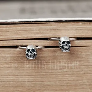 Fashion S925 Silver Retro Skull Gothic Series Hypoallergenic Earrings