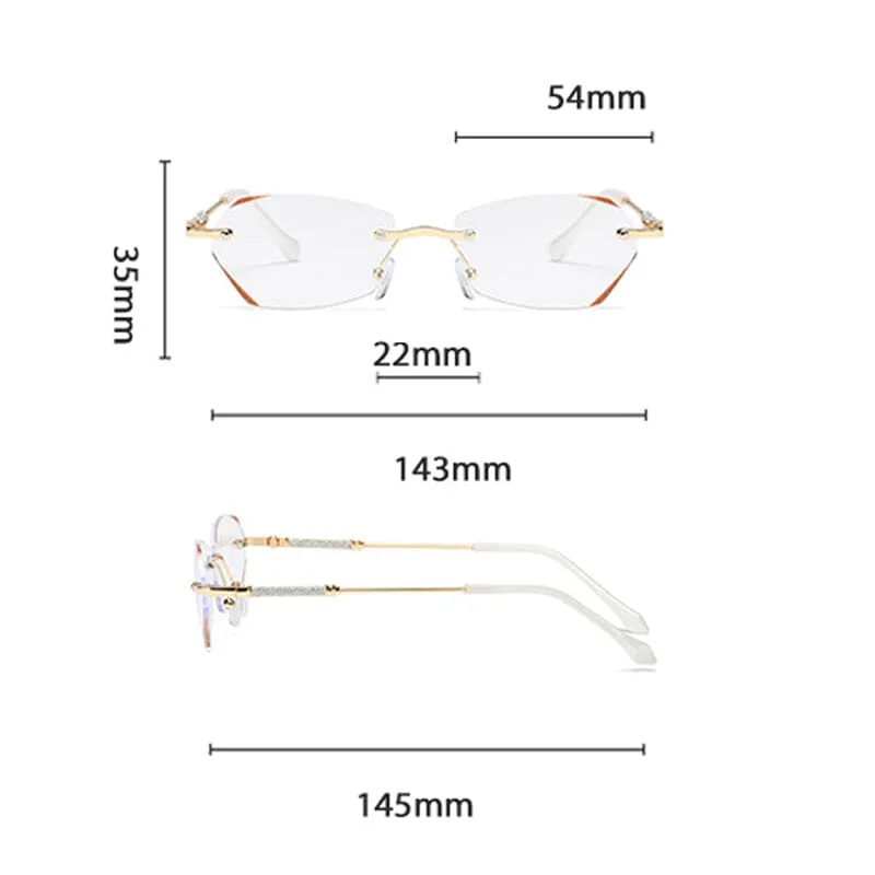 Fashionable Anti-blue Light Rimless Reading Glasses