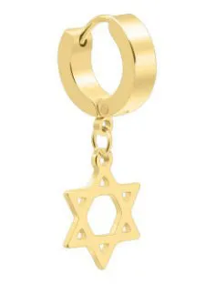 Fashionable Gold Hexagram Unilateral Earrings