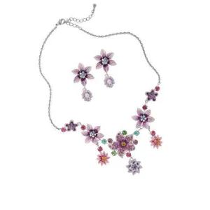 Flower Necklace & Earrings Set